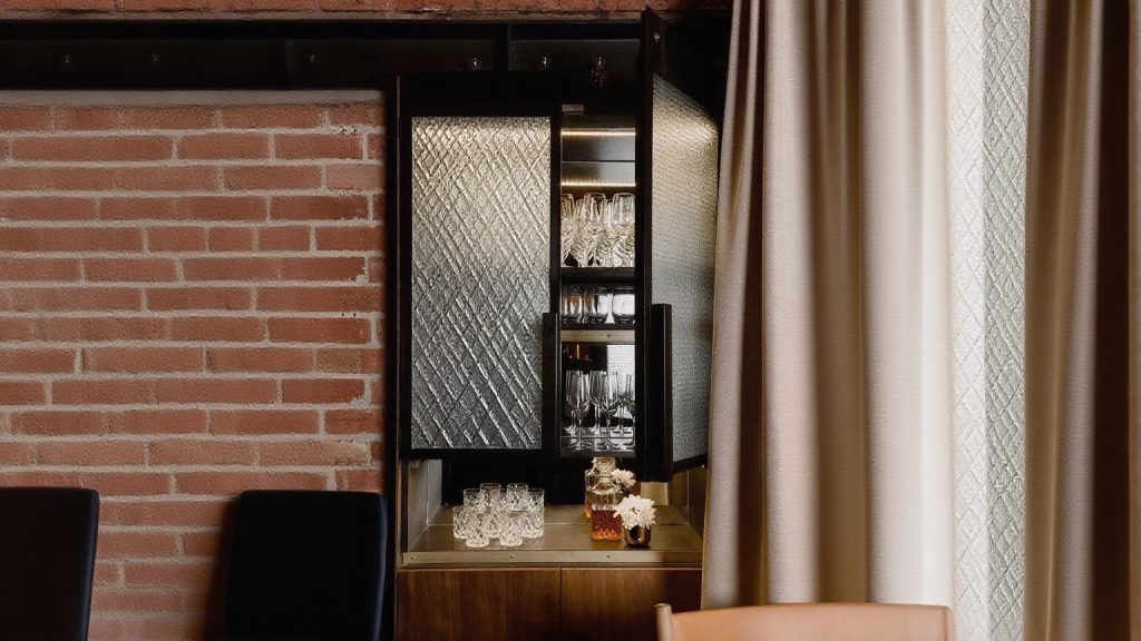 Textured Glass for Wine Cabinet Doors