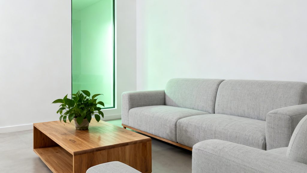 Why Does My Glass Partition Look Slightly Green? How Can I Avoid This?